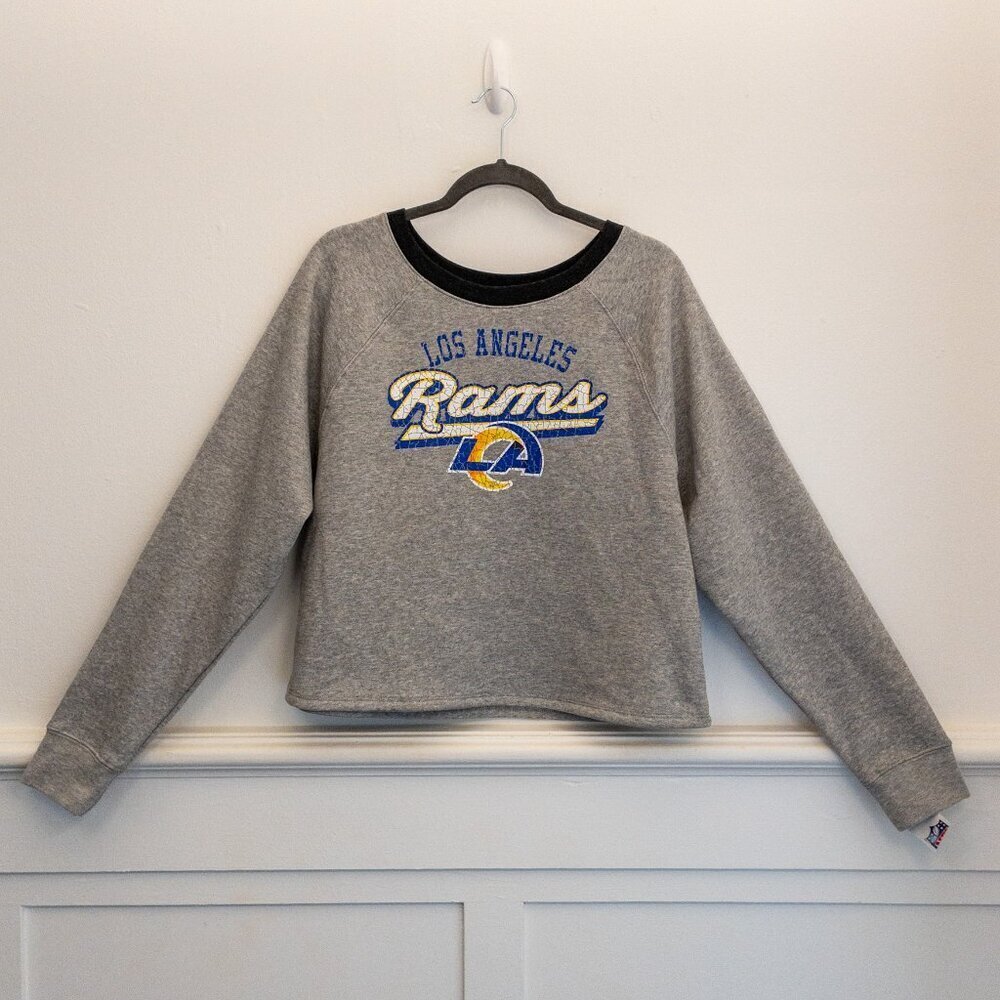 NWT Los Angeles Rams Girls NFL Team Apparel Gray Sweatshirt XL 14/16 – Cozy Flee - Picture 2 of 5